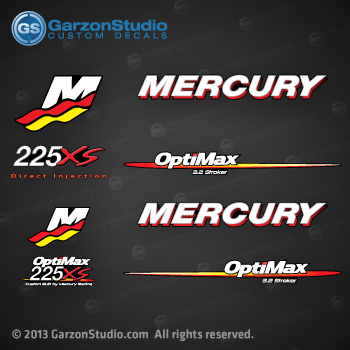 90 Hp Mercury Outboard >> Mercury Racing 2006-2012 225xs Optimax Outboard decal set ... 90 Hp Mercury Outboard >> Mercury Racing 2006-2012 225xs Optimax Outboard decal set ...