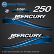 05 06 07 2005 2006 2007 250 hp 250hp Mercury FourStroke optimax decal set decals blue