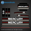 Mercury 90 hp decals 1989-1990 90hp