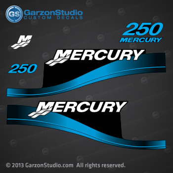 Mercury 200 Saltwater American Flag Boat Graphics Decals Sticker