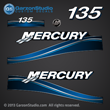 05 06 07 2005 2006 2007 Mercury 135 hp 135hp horsepower FourStroke optimax decal set decals blue