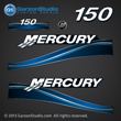05 06 07 2005 2006 2007 150 hp 150hp Mercury FourStroke optimax decal set decals blue