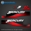 99 00 01 02 03 04 05 06 MERCURY 60 hp decal set red decals 60hp